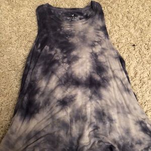 blue tie dye tank